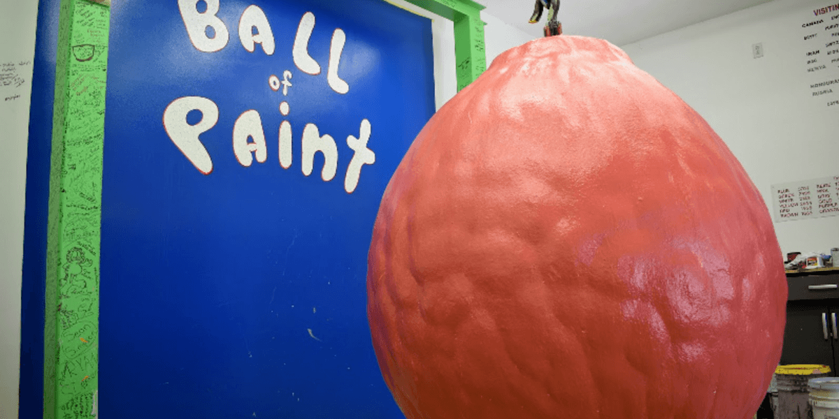 Baseball ball of paint