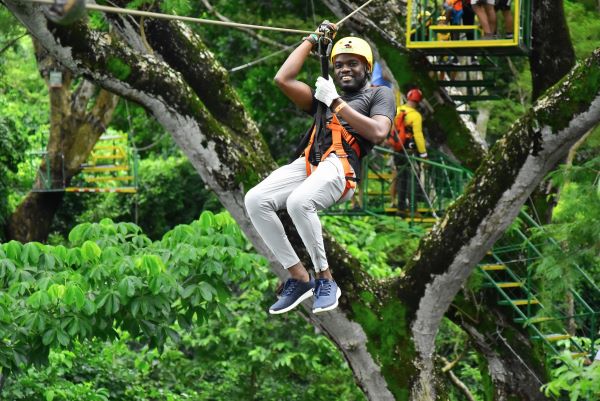 Jay went zip lining on a recent family vacation to Costa Rica.