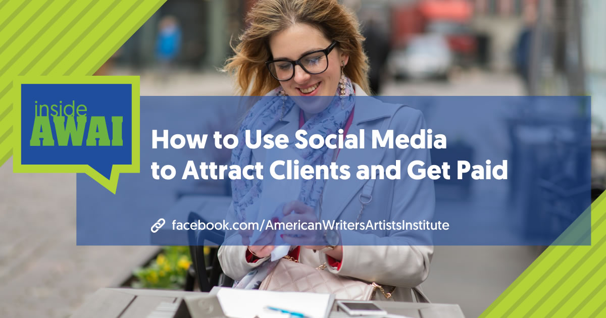 Smiling woman sitting at outdoor table with smartphone and tablet